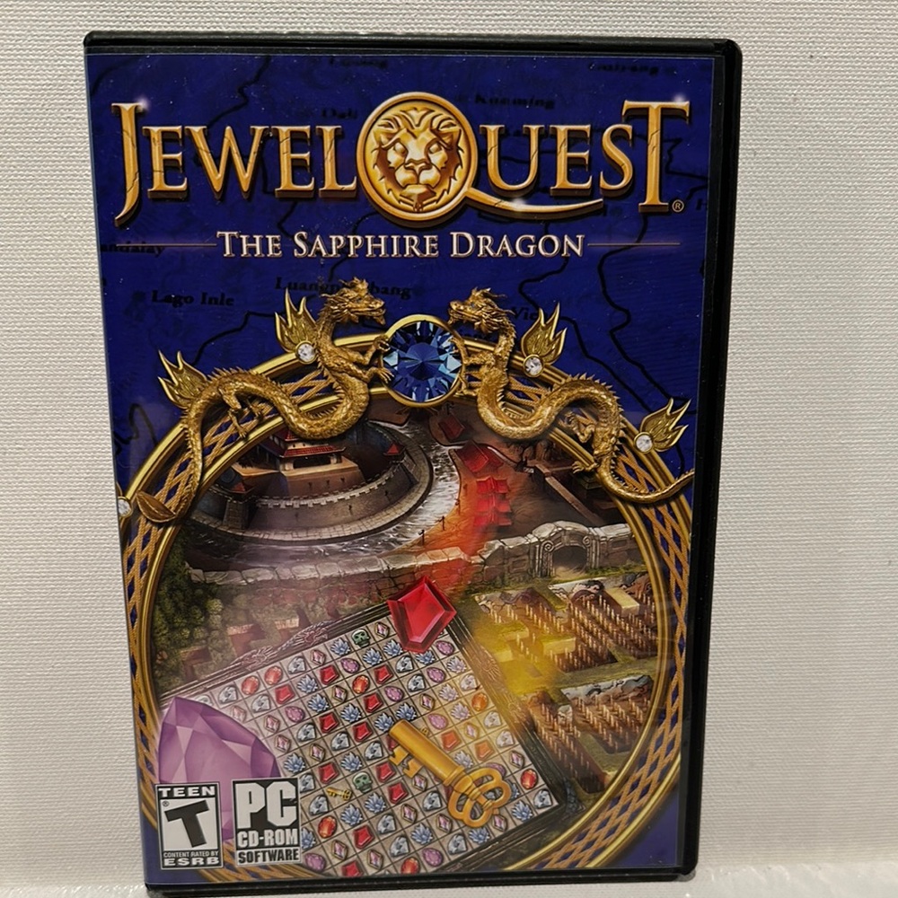Used Jewel Quest The Sapphire Dragon PC CD-ROM Game.